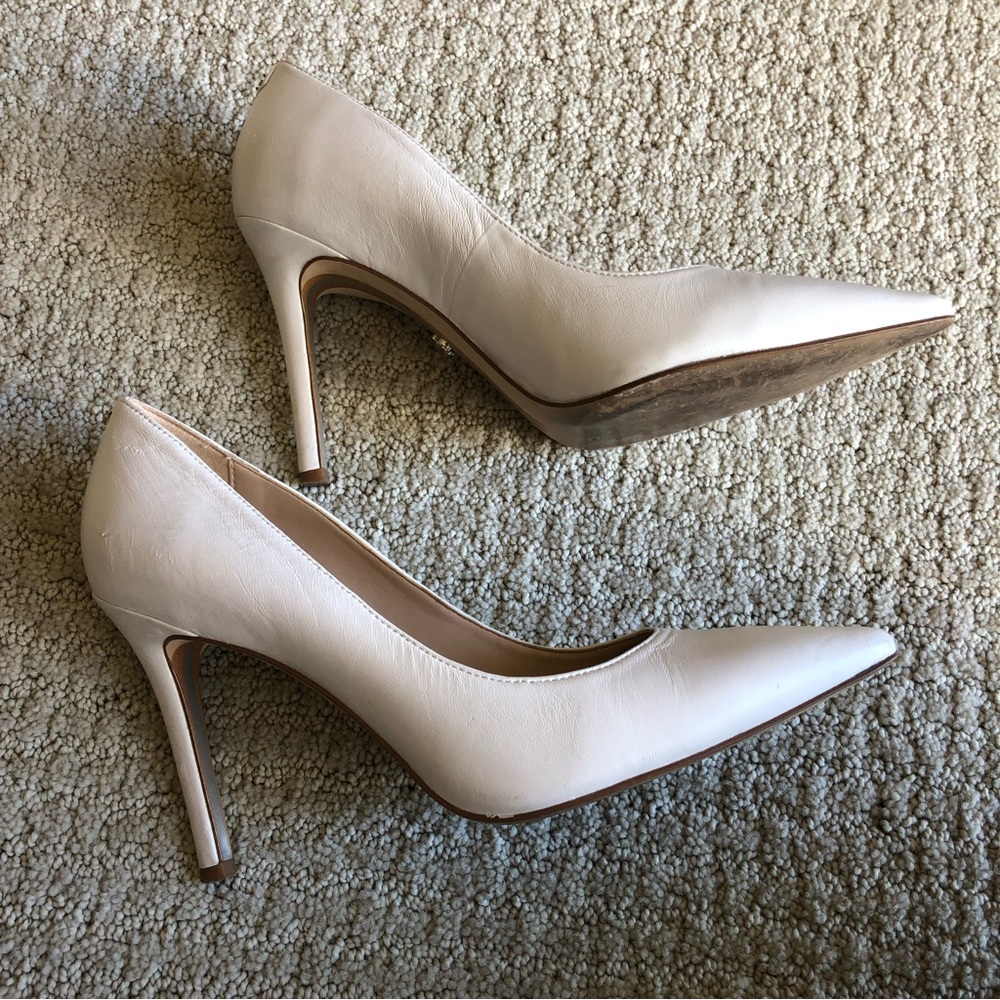 Sam Edelman Hazel White Leather Pumps - Picture 7 of 13